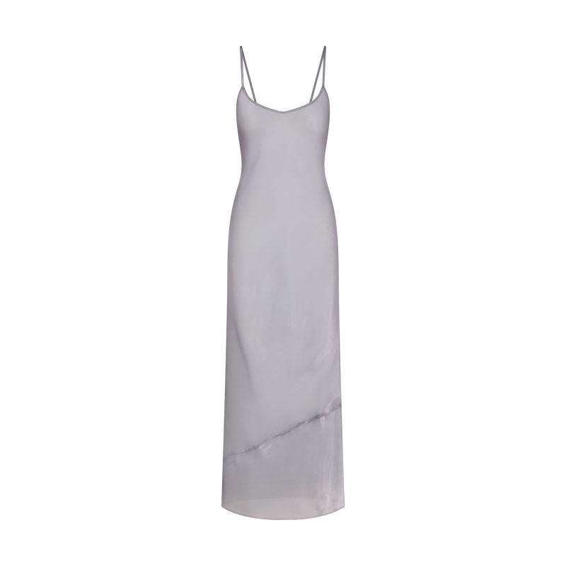 LIQUID ORGANZA CAMI LONG DRESS