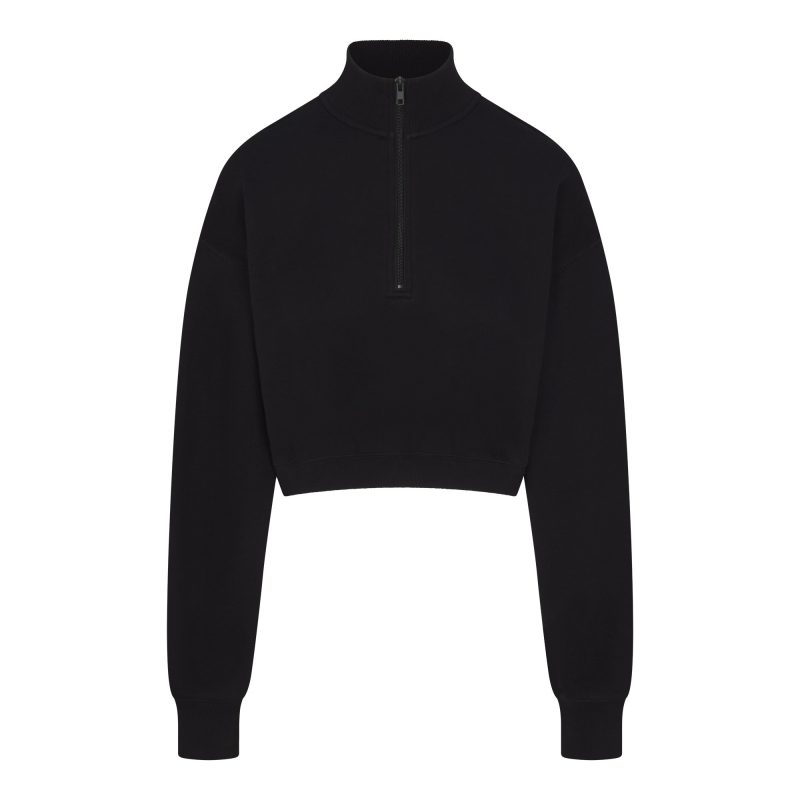 CROPPED HALF ZIP PULLOVER