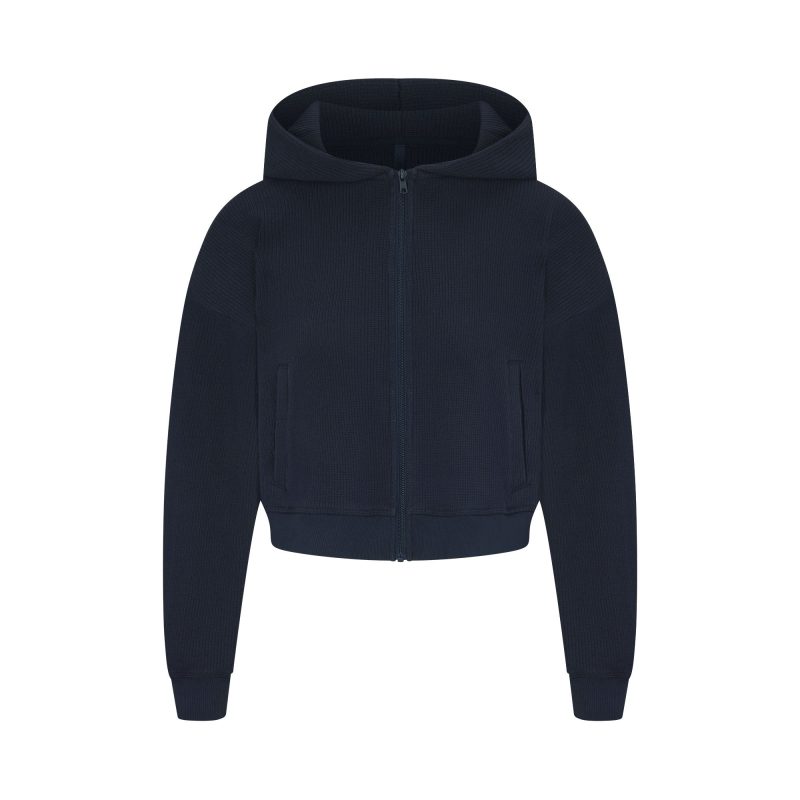 CROPPED ZIP UP HOODIE