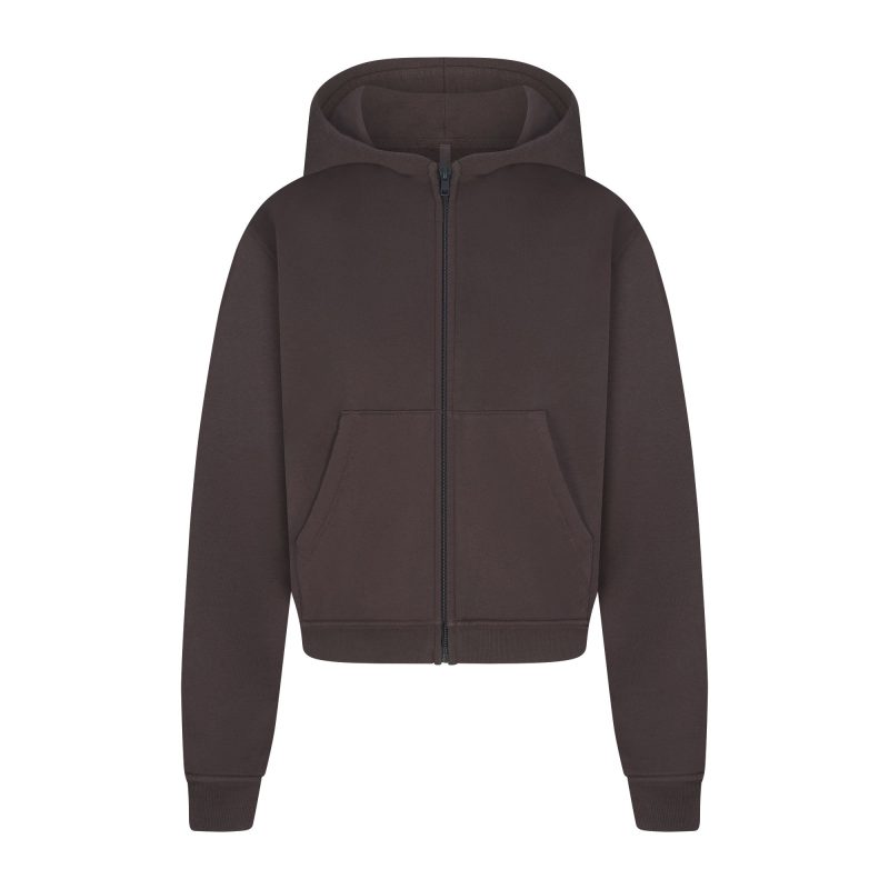 SHRUNKEN ZIP UP HOODIE